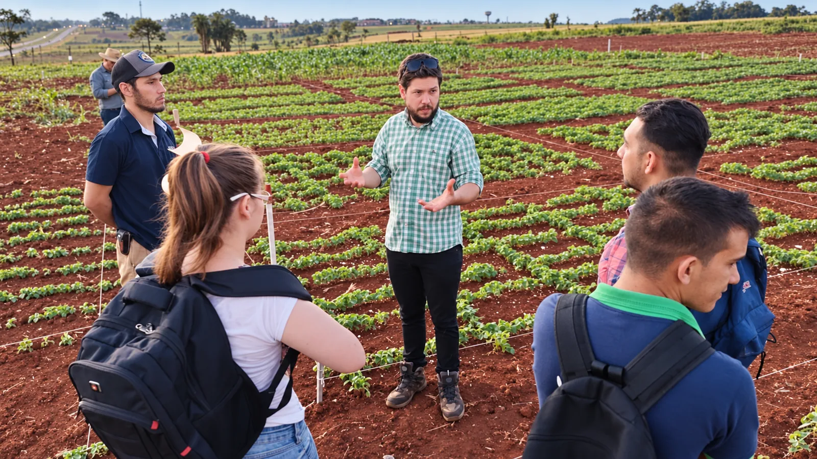 SmartSoil team field visit with growers
